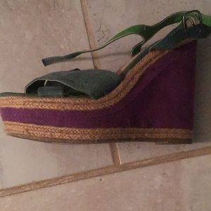 Green and purple wedges